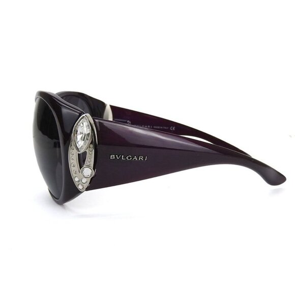 Bulgari Sunglasses 8017-b 820 87 6317 120 Rhinestone Plastic Purple Small main image 4